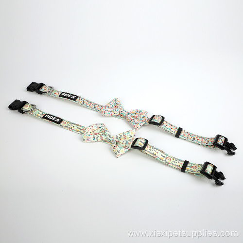 Cartoon Bow Knot Adjustable Dog Collars Cut